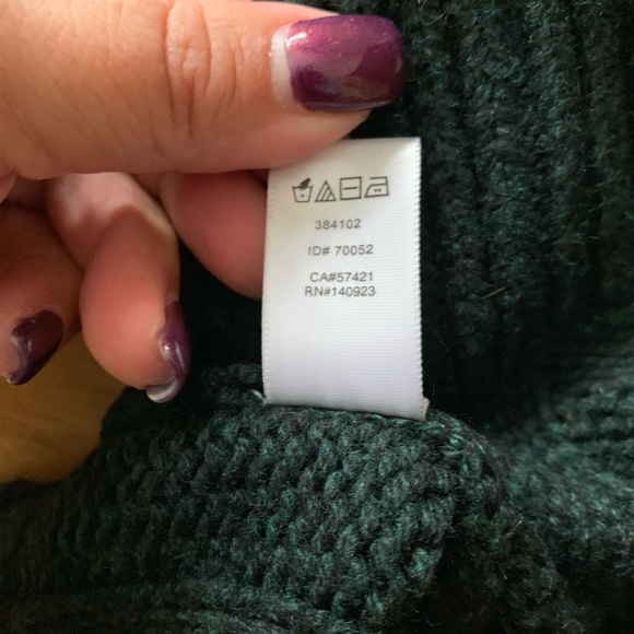 NWT Loft Green Cable Sweater - medium petite - Picture 6 of 8
